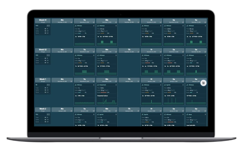 Piano di Allenamento su Desktop