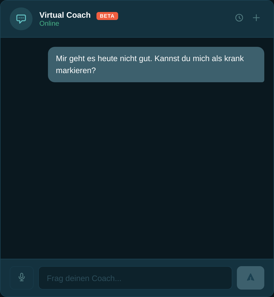 Virtual Coach In-App Chat