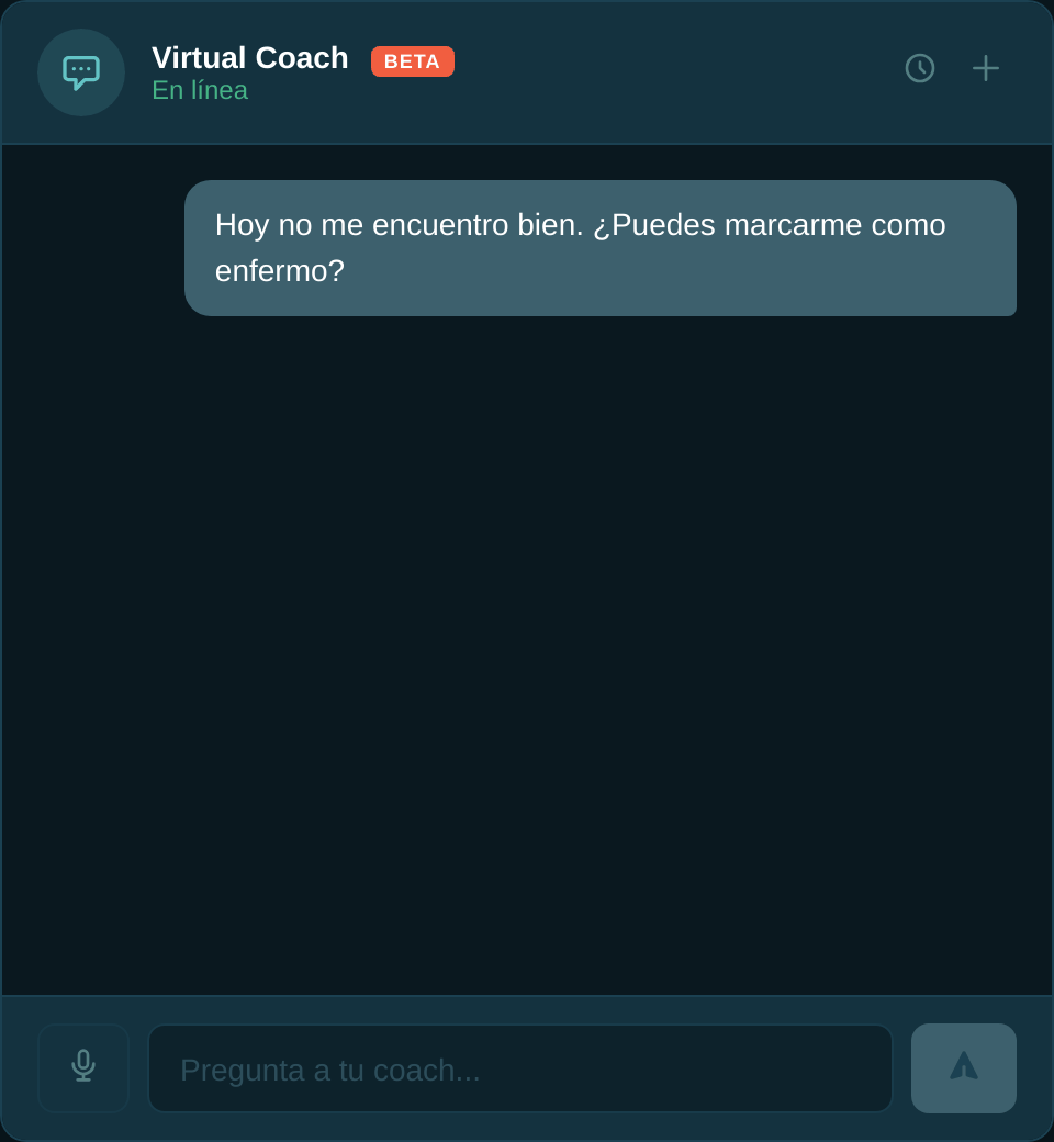 Virtual Coach In-App Chat